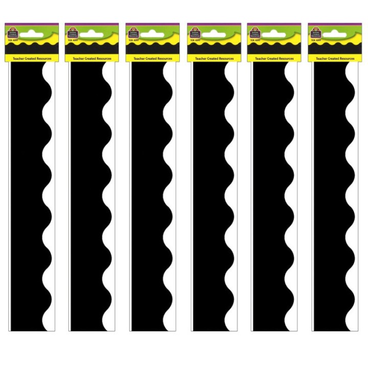 Teacher Created Resources® Black Border Trim, 35 Feet Per Pack, 6 Packs