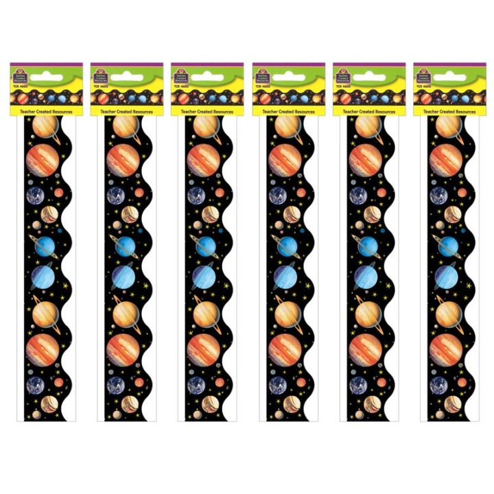 Teacher Created Resources® Scalloped Solar System Border Trim, 35 Feet Per Pack, 6 Packs