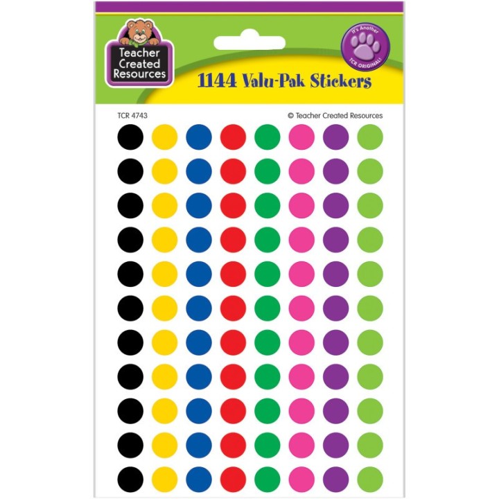 Teacher Created Resources® Mini Colorful Circles Valu-Pak Stickers