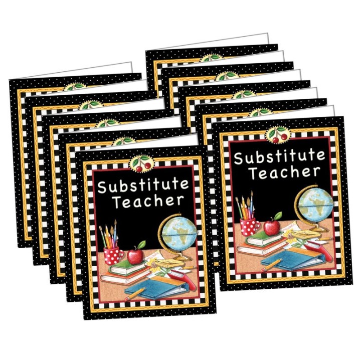 Teacher Created Resources® Mary Engelbreit Substitute Teacher Pocket Folder, Pack of 10