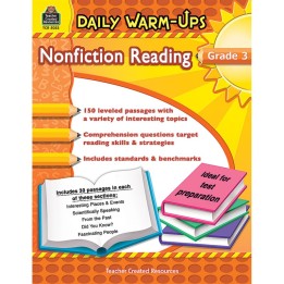 Teacher Created Resources® Daily Warm-Ups: Nonfiction Reading Book, Grade 3