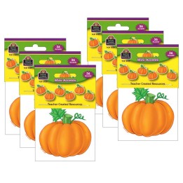 Teacher Created Resources® Pumpkins Mini Accents, 36 Per Pack, 6 Packs