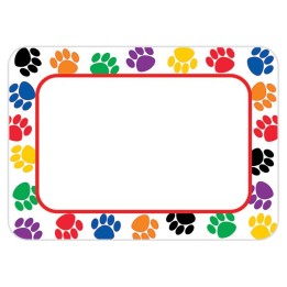 Teacher Created Resources® Colorful Paw Prints Name Tags, Pack of 36