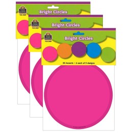 Teacher Created Resources® Bright Circles Accents, 30 Per Pack, 3 Packs
