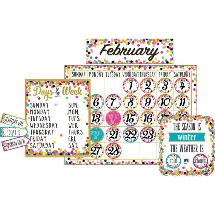 Teacher Created Resources® Confetti Calendar Bulletin Board Display
