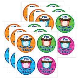 Teacher Created Resources® I Am __ Years Old Today WearEm Badges, 32 Per Pack, 6 Packs