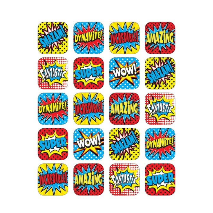 Teacher Created Resources® Superhero Stickers, 120 Stickers
