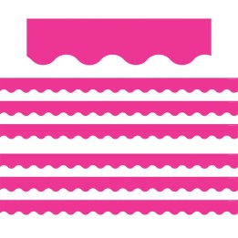 Teacher Created Resources® Hot Pink Scalloped Border Trim, 35 Feet Per Pack, 6 Packs