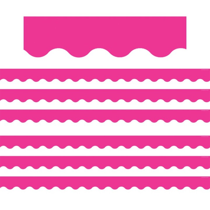 Teacher Created Resources® Hot Pink Scalloped Border Trim, 35 Feet Per Pack, 6 Packs