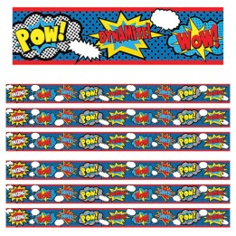 Teacher Created Resources® Superhero Straight Border Trim, 35 Feet Per Pack, 6 Packs