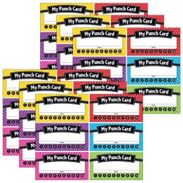 Teacher Created Resources® Polka Dots Punch Cards, 60 Per Pack, 6 Packs