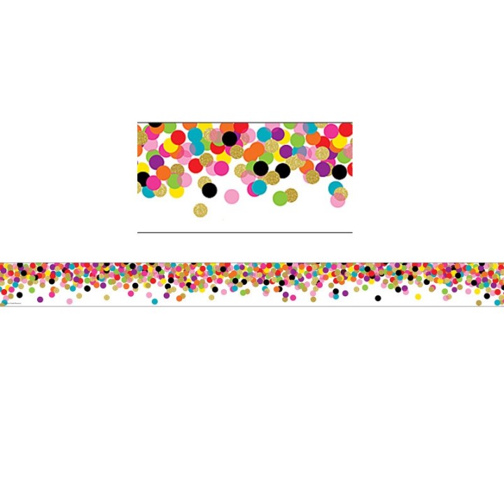 Teacher Created Resources® Confetti Straight Border Trim, 35 Feet