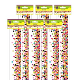 Teacher Created Resources® Confetti Straight Border Trim, 35 Feet Per Pack, 6 Packs