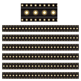 Teacher Created Resources® Black Marquee Straight Border Trim, 35 Feet Per Pack, 6 Packs
