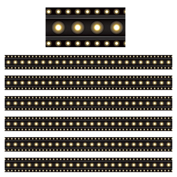 Teacher Created Resources® Black Marquee Straight Border Trim, 35 Feet Per Pack, 6 Packs