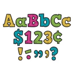 Teacher Created Resources® Chalkboard Brights Bold Block 4" Letters Combo Pack, 230 Pieces Per Pack, 3 Packs