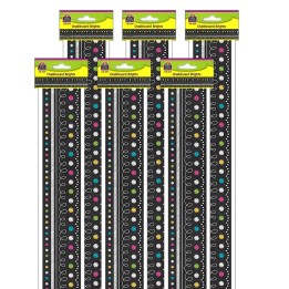 Teacher Created Resources® Chalkboard Brights Straight Border Trim, 35 Feet Per Pack, 6 Packs