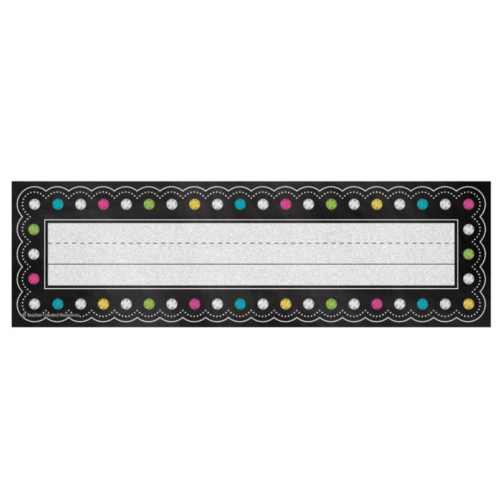 Teacher Created Resources® Chalkboard Brights Flat Name Plates