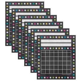 Teacher Created Resources® Chalkboard Brights Mini Incentive Charts, 36 Per Pack, 6 Packs