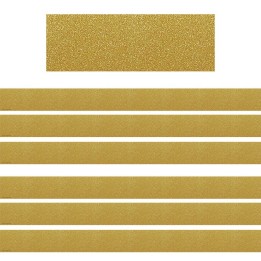 Teacher Created Resources® Confetti Gold Straight Border Trim, 35 Feet Per Pack, 6 Packs