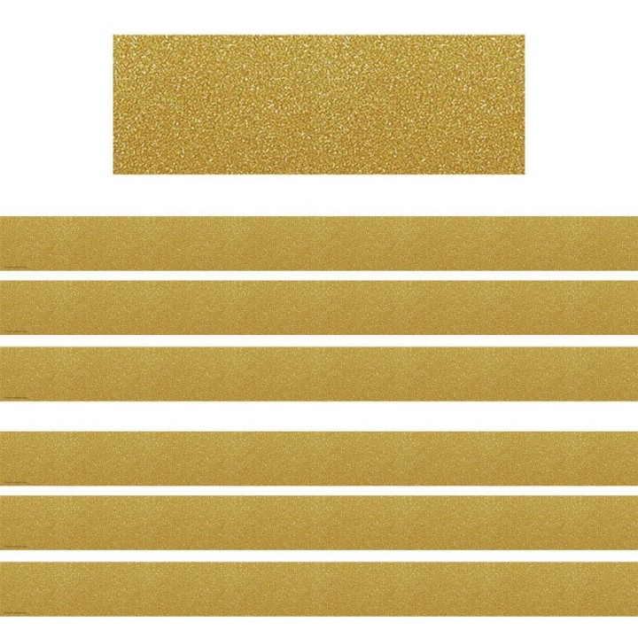 Teacher Created Resources® Confetti Gold Straight Border Trim, 35 Feet Per Pack, 6 Packs