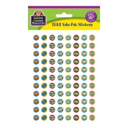Teacher Created Resources® Superhero Mini Stickers Valu-Pak, Pack of 1144
