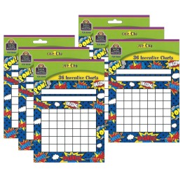 Teacher Created Resources® Superhero Incentive Chart, 36 Per Pack, 6 Packs