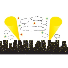 Teacher Created Resources® Superhero Cityscape Bulletin Board Display