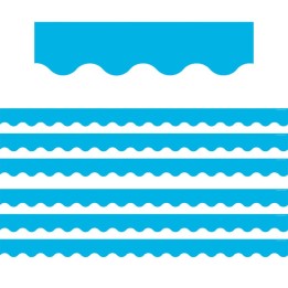 Teacher Created Resources® Aqua Scalloped Border Trim, 35 Feet Per Pack, 6 Packs