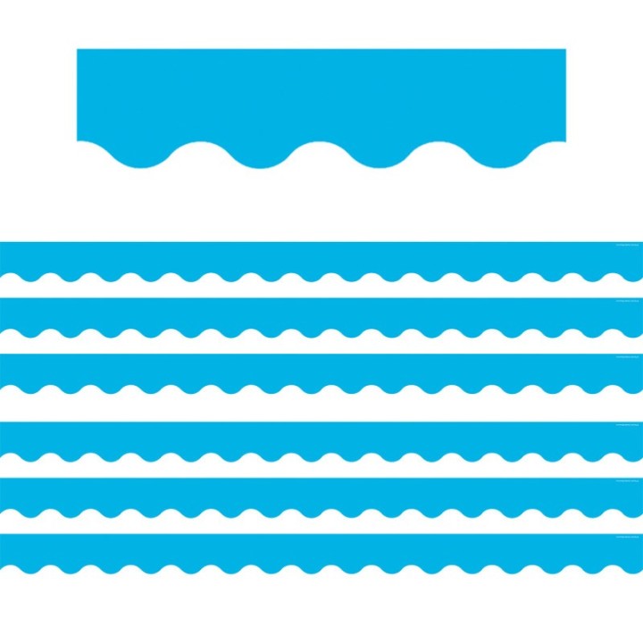 Teacher Created Resources® Aqua Scalloped Border Trim, 35 Feet Per Pack, 6 Packs