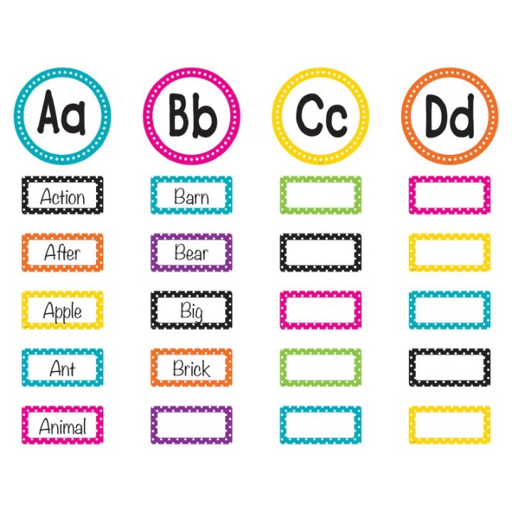 Teacher Created Resources® Polka Dots Word Wall Bulletin Board Display Set
