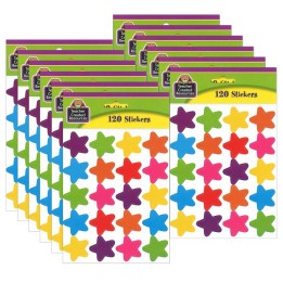 Teacher Created Resources® Bright Stars Stickers (die cut star shape), 120 Per Pack, 12 Packs
