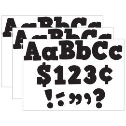 Teacher Created Resources® Black Bold Block 4" Letters Combo Pack, 230 Pieces Per Pack, 3 Packs
