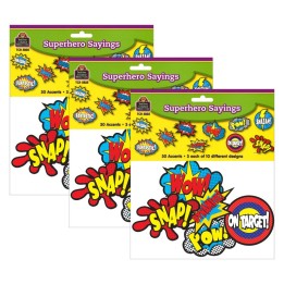 Teacher Created Resources® Superhero Sayings Accents, 30 Per Pack, 3 Packs