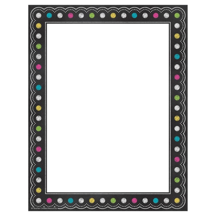 Teacher Created Resources® Chalkboard Brights Computer Paper, 50 Sheets