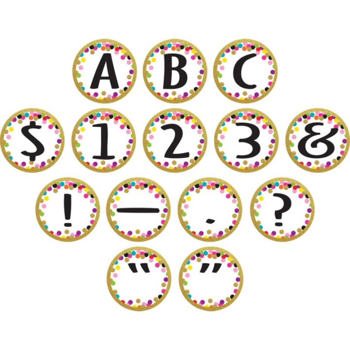 Teacher Created Resources® Confetti Circle Letters, 216 Pieces