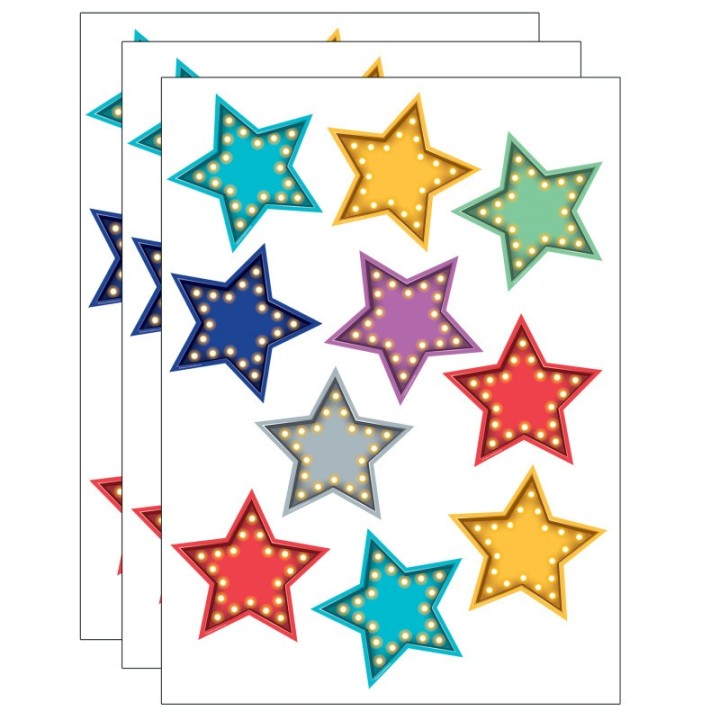 Teacher Created Resources® Marquee Stars Accents, 30 Per Pack, 3 Packs