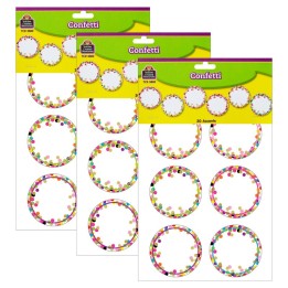 Teacher Created Resources® Confetti Circle Accents, 30 Per Pack, 3 Packs