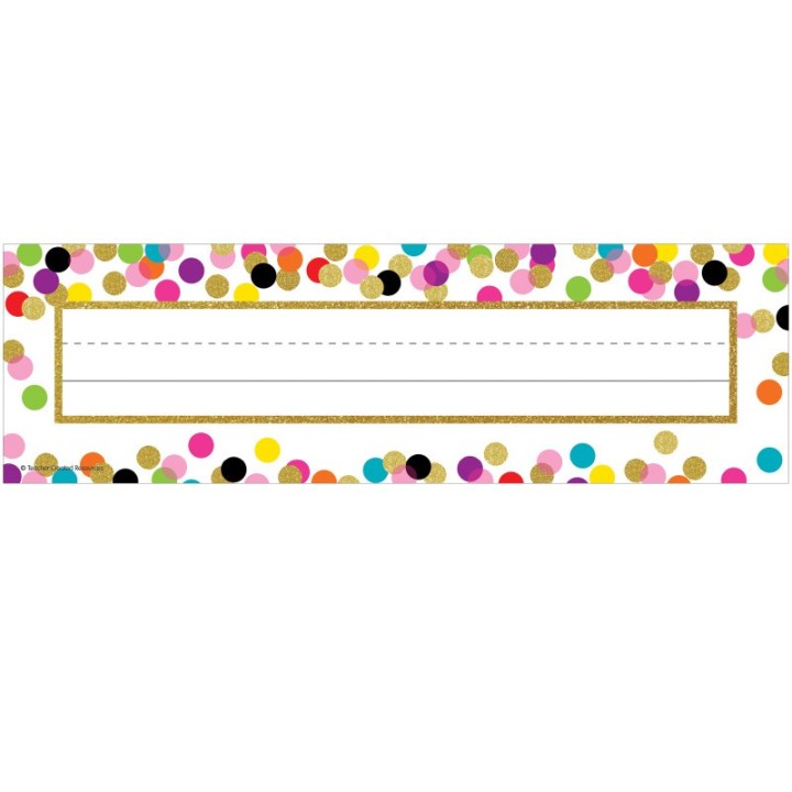 Teacher Created Resources® Confetti Name Plates, Pack of 36