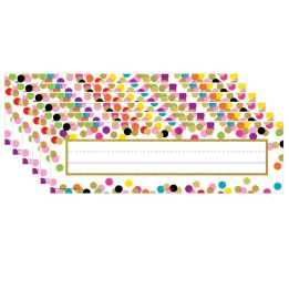 Teacher Created Resources® Confetti Name Plates, 36 Per Pack, 6 Packs