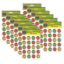 Teacher Created Resources® Dotty Apples Stickers, 120 Per Pack, 12 Packs