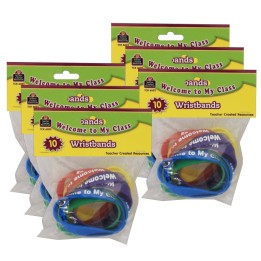 Teacher Created Resources® Welcome to My Class Wristbands, 10 Per Pack, 6 Packs