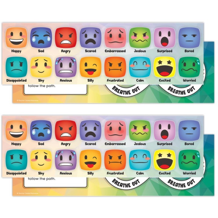Teacher Created Resources® Social-Emotional Mood Meters, 11-1/2" x 3-1/2", 36 Per Pack, 2 Packs