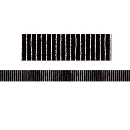 Teacher Created Resources® Black With White Pinstripes Straight Border Trim, 35 Feet