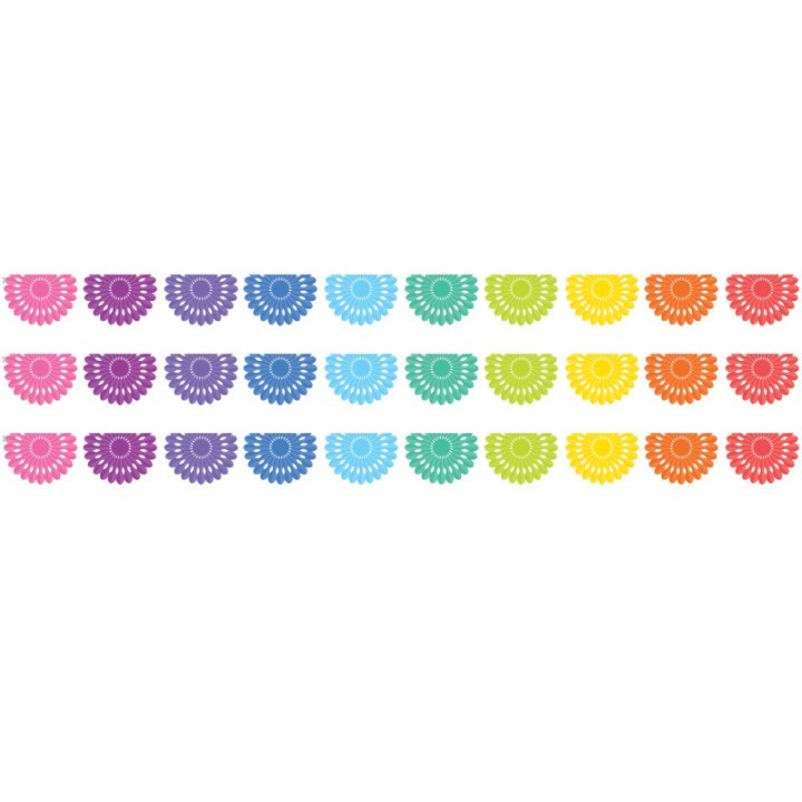 Teacher Created Resources® Colorful Fiesta Die-Cut Border Trim, 35 Feet Per Pack, 3 Packs