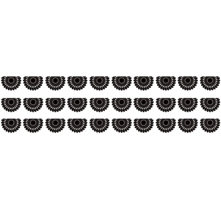 Teacher Created Resources® Black and White Fiesta Die-Cut Border Trim, 35 Feet Per Pack, 3 Packs