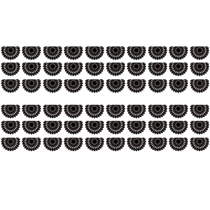 Teacher Created Resources® Black and White Fiesta Die-Cut Border Trim, 35 Feet Per Pack, 6 Packs