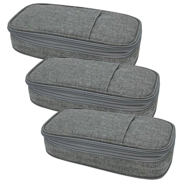 Teacher Created Resources® Gray Pencil Case, Pack of 3