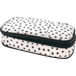 Teacher Created Resources® Black Painted Dots on White Pencil Case
