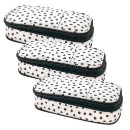 Teacher Created Resources® Black Painted Dots on White Pencil Case, Pack of 3